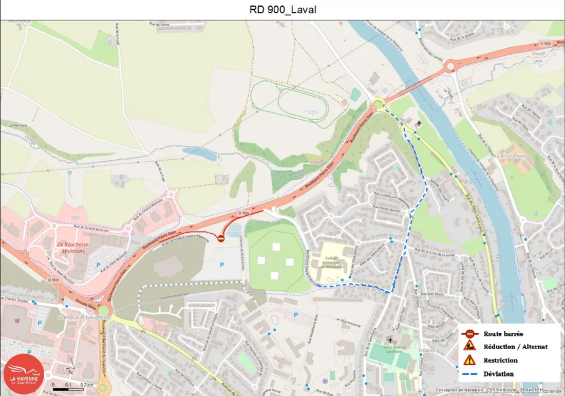 Déviation Travaux Espace Mayenne_31 05 21_Département de la Mayenne